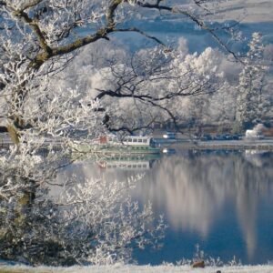 Steamer on a frosty day