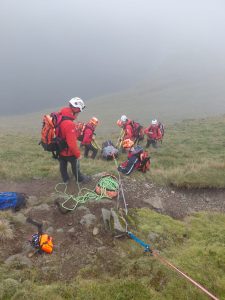 Patterdale Mountain Rescue stretcher lower