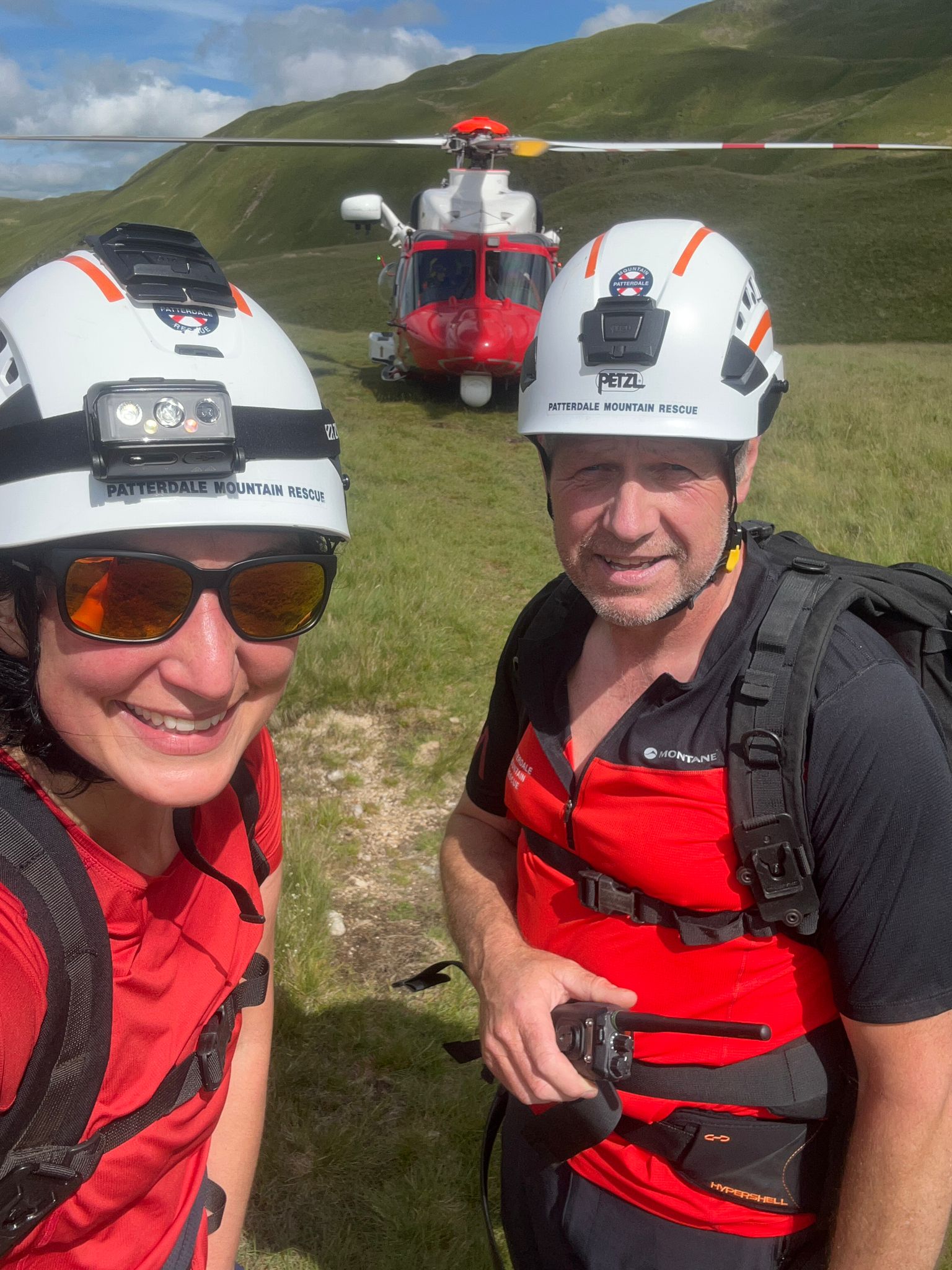 Team members during a training exercise