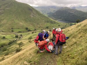 Patterdale Mountain Rescue Team callout at Brock Crags.