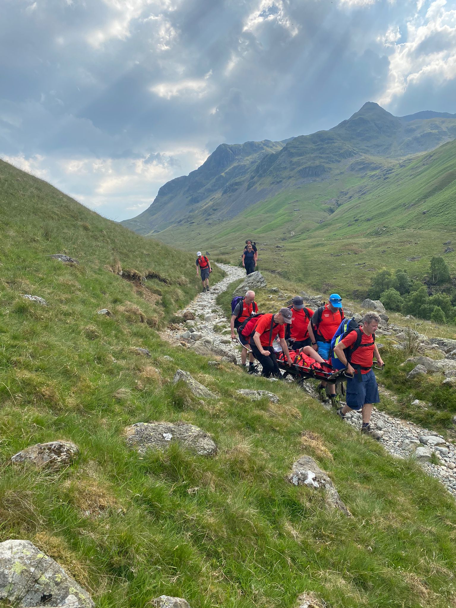 Patterdale Mountain Rescue Team incident at Injured ankle Grisedale Tarn.