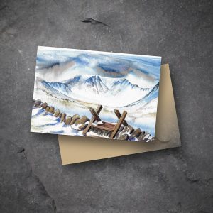 Hole in the wall greetings cards on slate