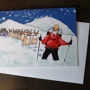 Teamwork greetings card on slate