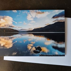 Ullswater looking east from Glencoyne Bay greeting card on slate